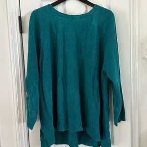 Eileen Fisher green blue sweater